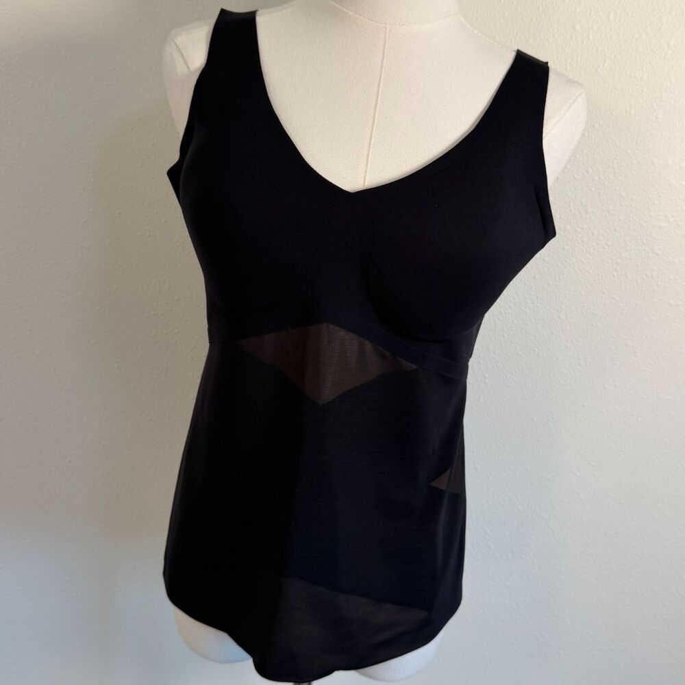 Honeylove LiftWear Tank Top Built-In Bra Shapewear Size L Black NWOT